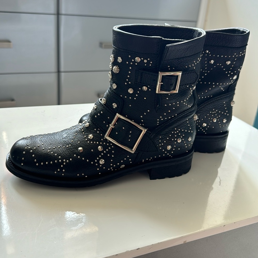 Jimmy Choo Stud Embellished  Boots